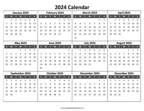 Printable 2024 Calendar (PDF) .